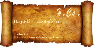 Hajdú Csobán névjegykártya