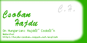 csoban hajdu business card